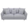 SCHLAFSOFA  mit Armteil links, Armteil rechts Webstoff Hellgrau  - Hellgrau/Schwarz, Design, Textil (223/96/95cm) - MID.YOU