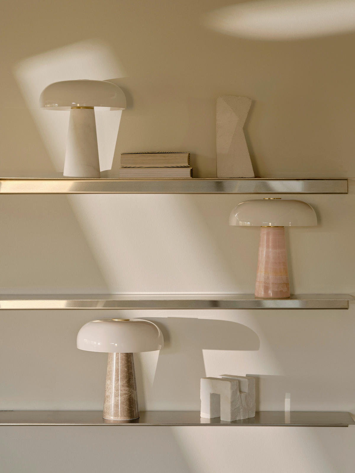 TISCHLEUCHTE 22,3/24,3 cm   - Weiß, Design, Glas/Stein (22,3/24,3cm) - Nordlux