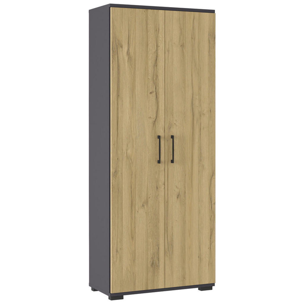 Aktenschrank Gw-profi Eiche Dekor/graphitfarben B: 80 Cm