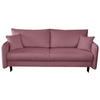 SCHLAFSOFA in Webstoff Rosa  - Schwarz/Rosa, Design, Holz/Kunststoff (216/96/102cm) - MID.YOU