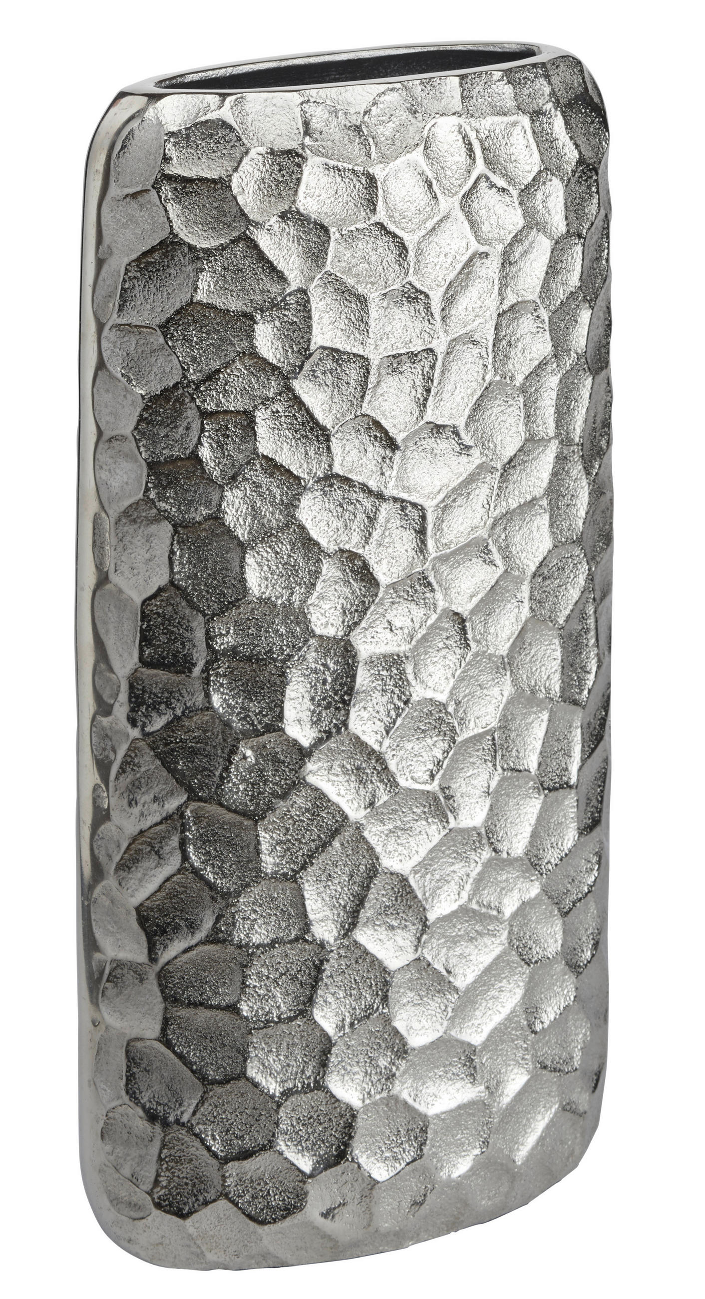 VAS 32 cm  - nickelfärgad, Design, metall (15,5/32/7cm) - Ambia Home