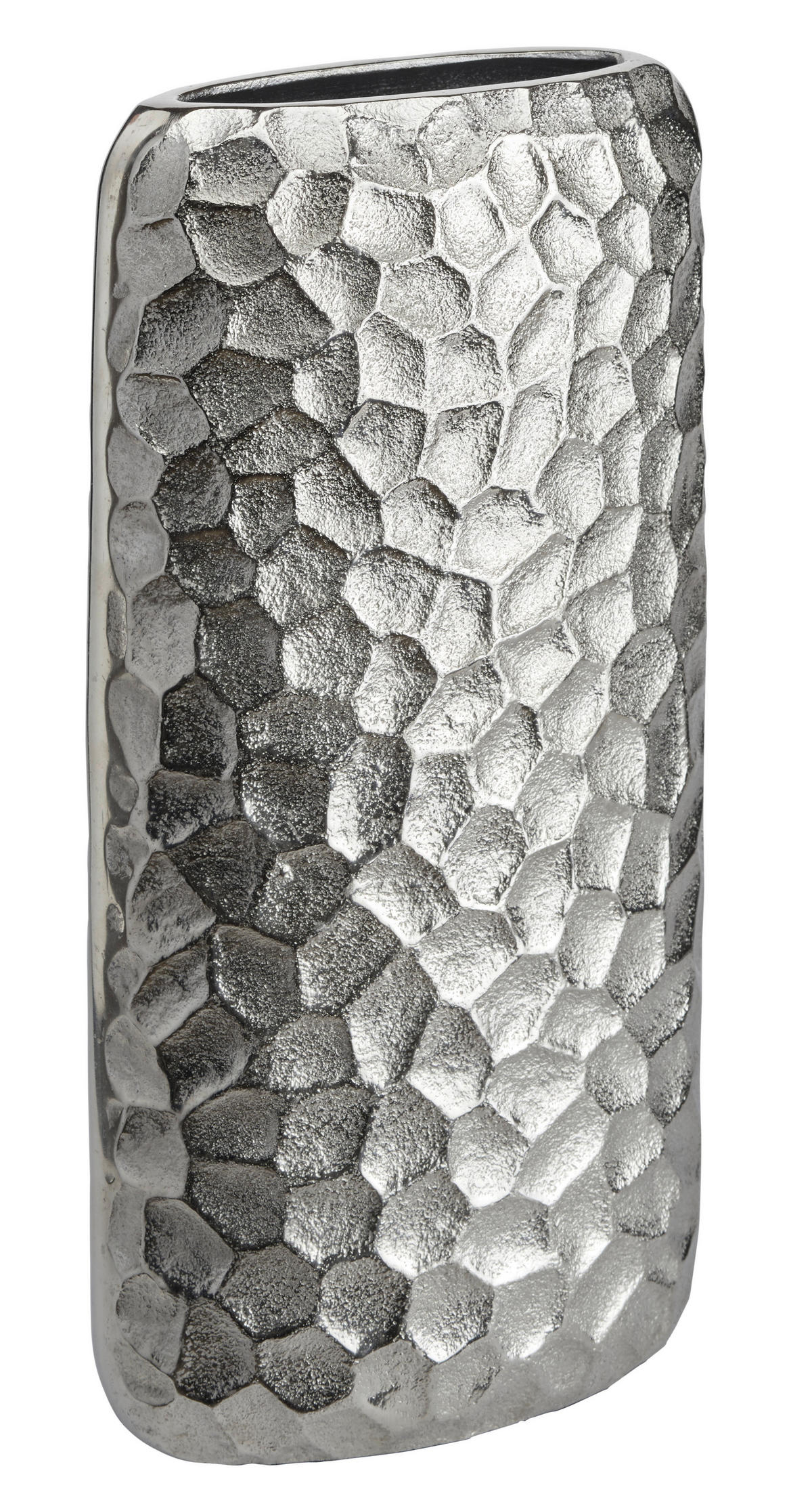 VASE 32 cm  - Nickelfarben, Design, Metall (15,5/32/7cm) - Ambia Home