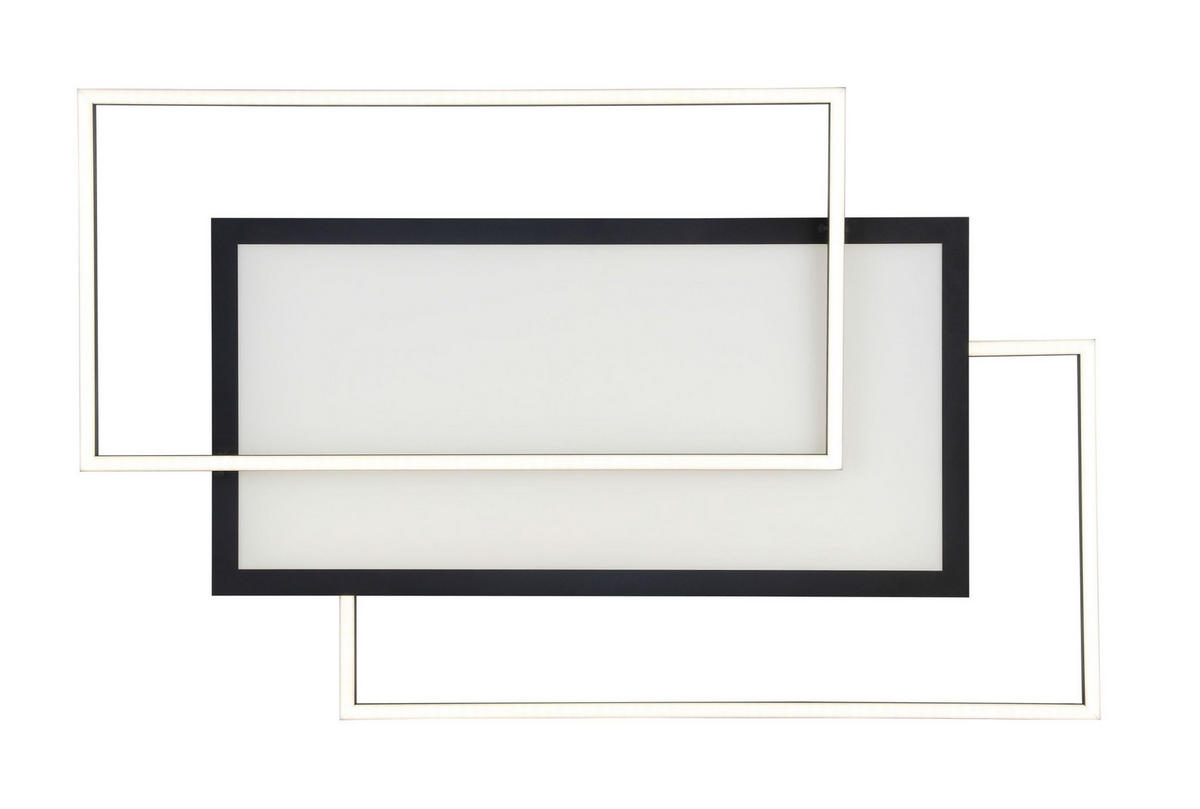 PLAFONIERĂ CU LED - negru, Trend, plastic/metal (80/50/6cm) - Novel