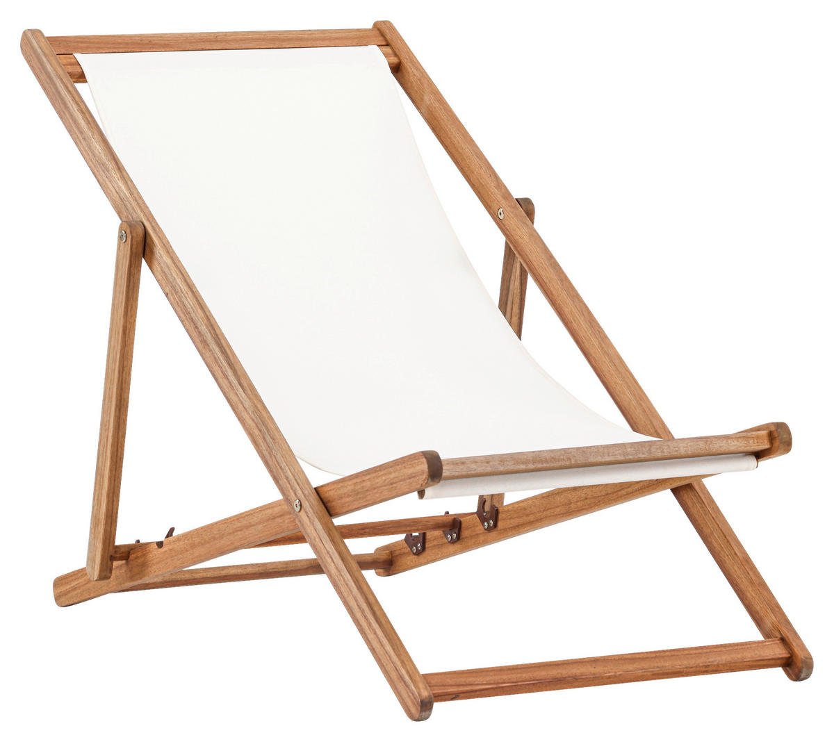 STRANDFÅTÖLJ   57/80/105 cm  - beige/naturfärgad, Klassisk, trä/textil (57/80/105cm) - Gardenson