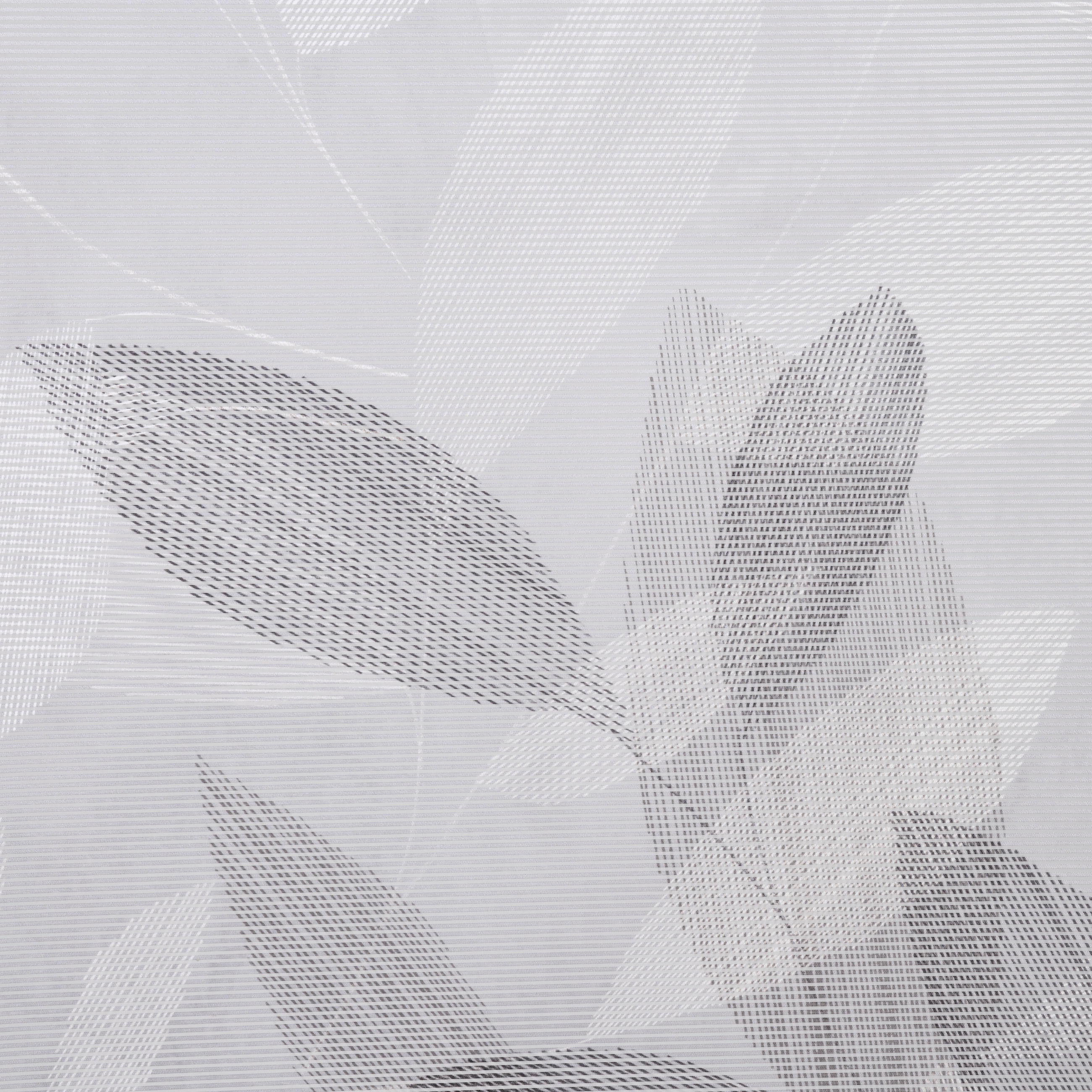 Thumbnail - Novel Flächenvorhang Abigail, Grau, Textil, Blätter, 60x245 cm, mit Flauschband, Öffnung für Beschwerungsstab, ohne Tech...