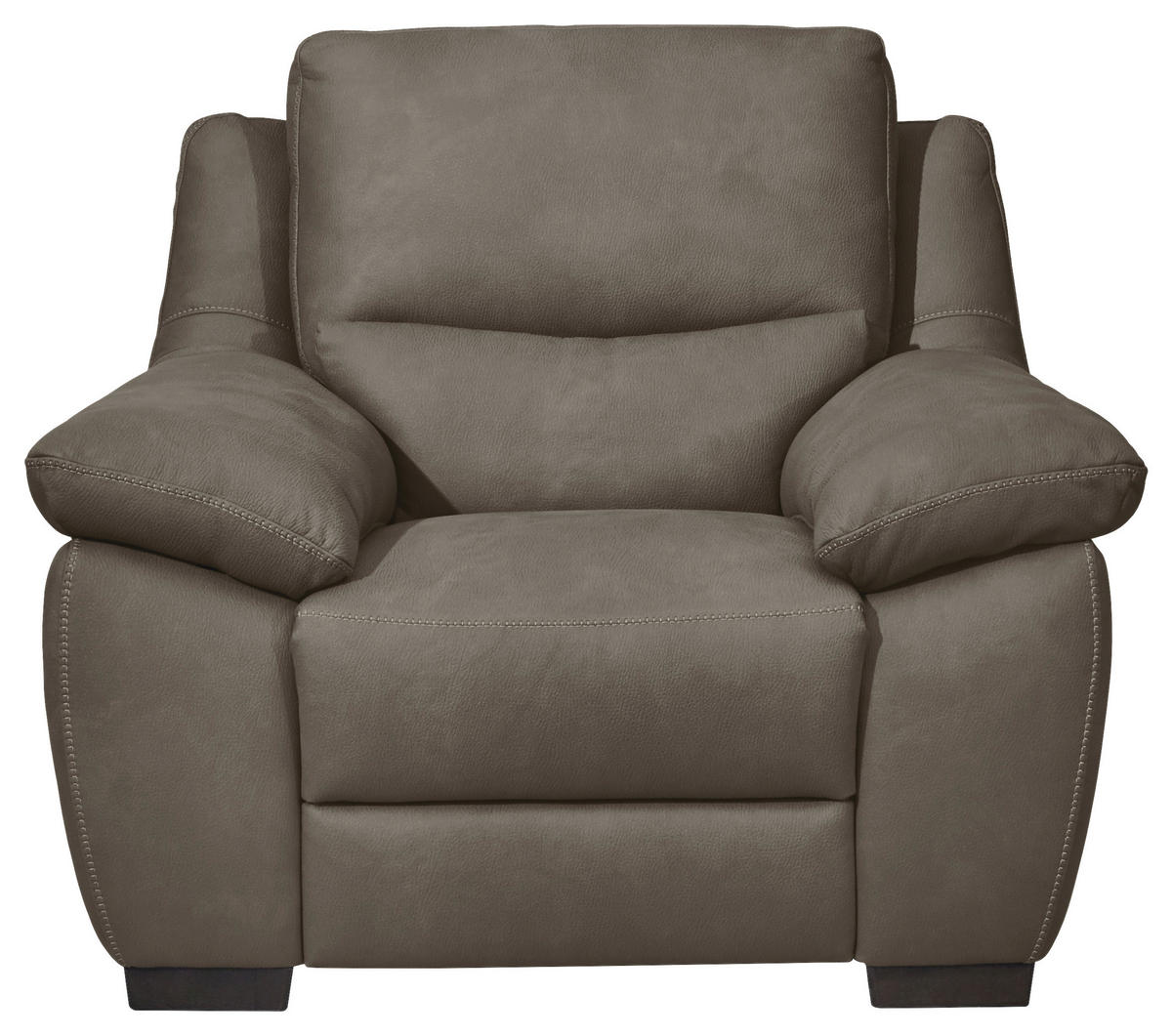 SESSEL in Webstoff Braun, Greige  - Wengefarben/Greige, KONVENTIONELL, Holz/Textil (119/96-157/99cm) - Livetastic