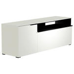 LOWBOARD  in 160/58/45 cm  - Schwarz/Weiß, Design, Glas/Holzwerkstoff (160/58/45cm) - Moderano