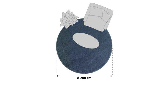HOCHFLORTEPPICH 200 cm ATA 7000 Hellgrau - Hellgrau, Design, Textil (200cm) - Novel