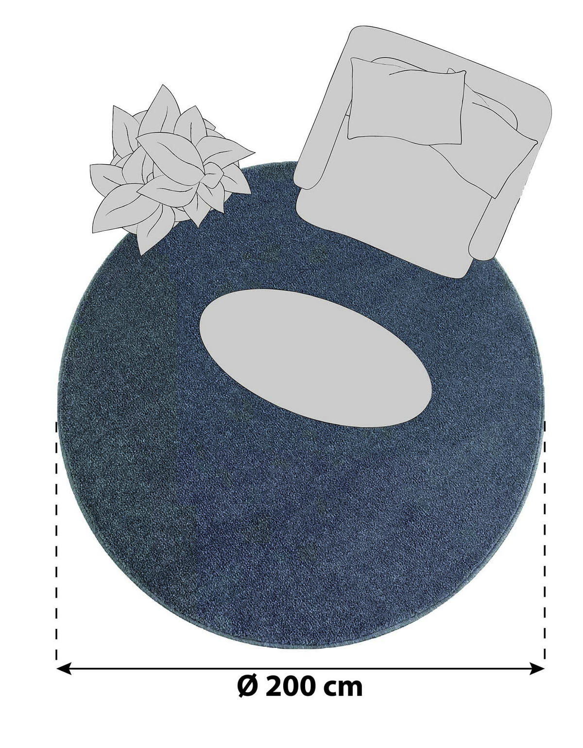 PREPROGA Z VISOKIM FLOROM ATA 7000   tkano  svetlo siva  - svetlo siva, Design, tekstil (200cm) - Novel