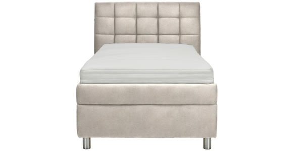 POLSTERBETT Matratze, Lattenrost Beige 120/200 cm  - Beige/Silberfarben, KONVENTIONELL, Holz/Textil (120/200cm) - Esposa