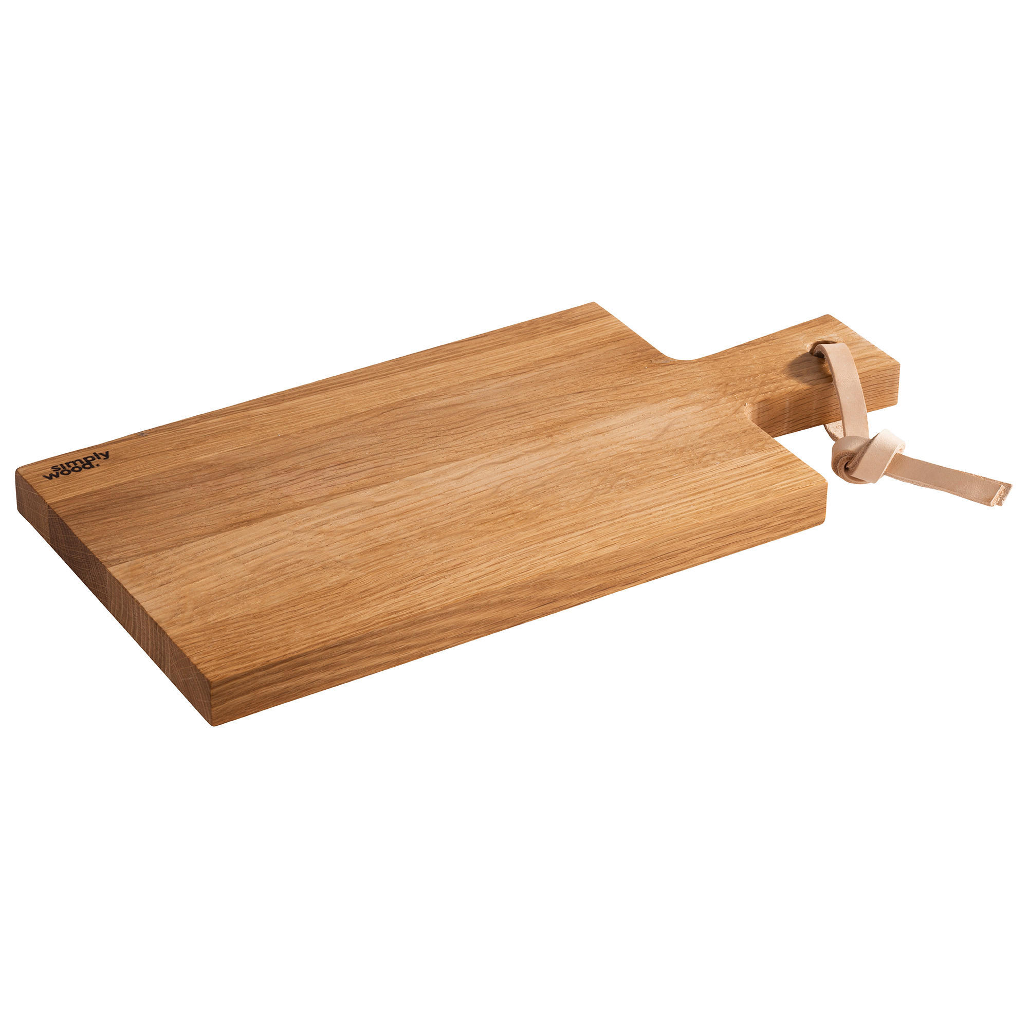 SERVIERPLATTE SIMPLY WOOD  - Karamell, Basics, Leder/Holz (35/17/2cm)