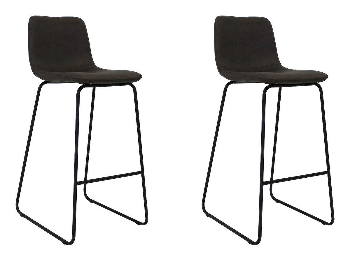 SADA BAROVÝCH STOLIČIEK 2 kus - čierna/antracitová, Lifestyle, kov/plast (48/102/54cm) - MID.YOU