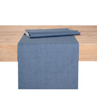 TISCHLÄUFER Oslo Textil Blau 40/140 cm  - Blau, Basics, Textil (40/140cm) - Peyer Syntex