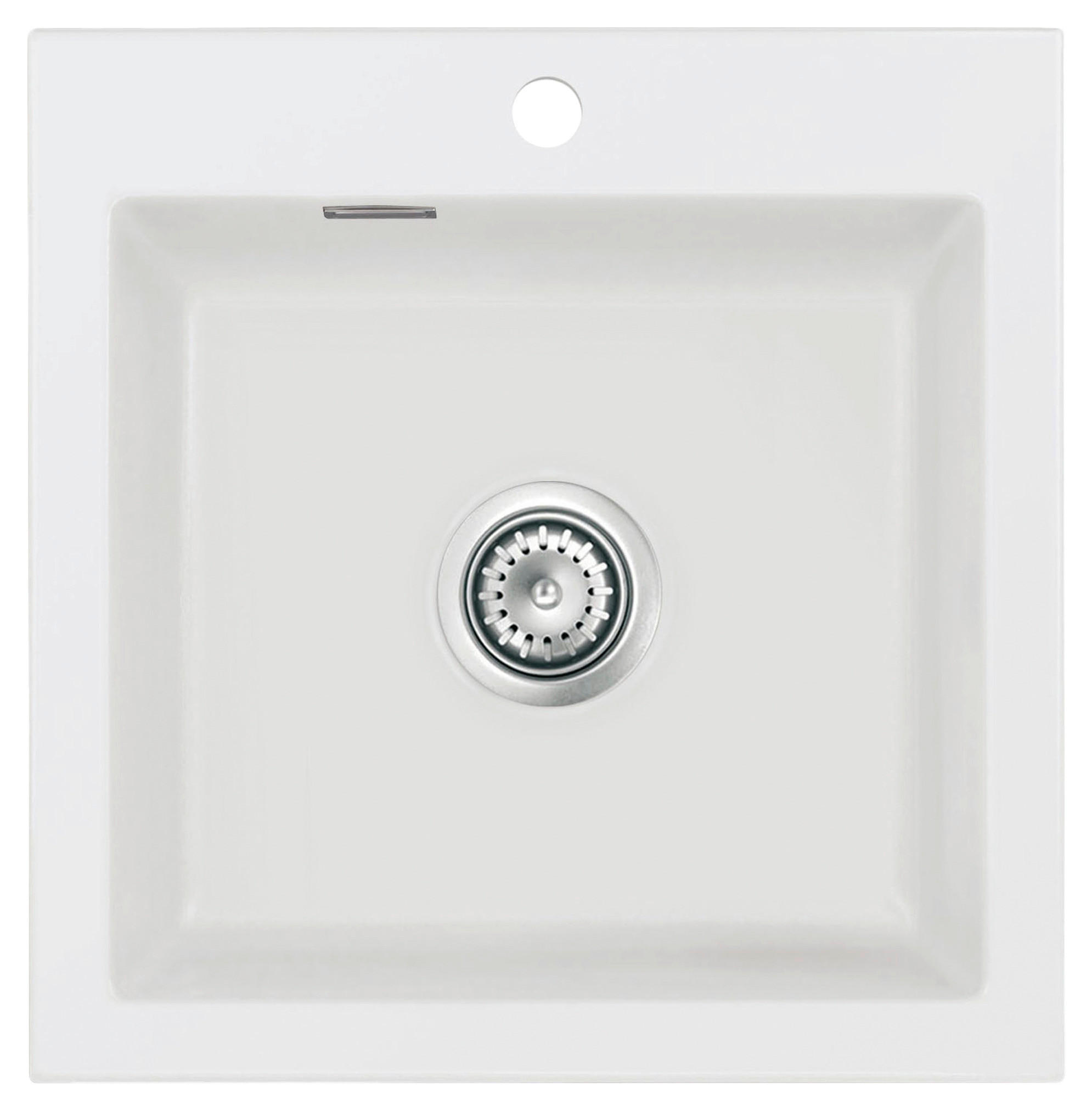 SPÜLE Mera 51 / 50010120  - Grauweiß, Basics, Keramik (51/51/20cm) - Systemceram