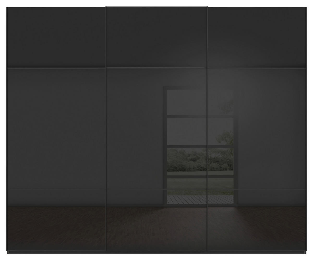 SCHWEBETÜRENSCHRANK  in Schwarz  - Schwarz, KONVENTIONELL, Glas/Holzwerkstoff (301/223/68cm) - Novel