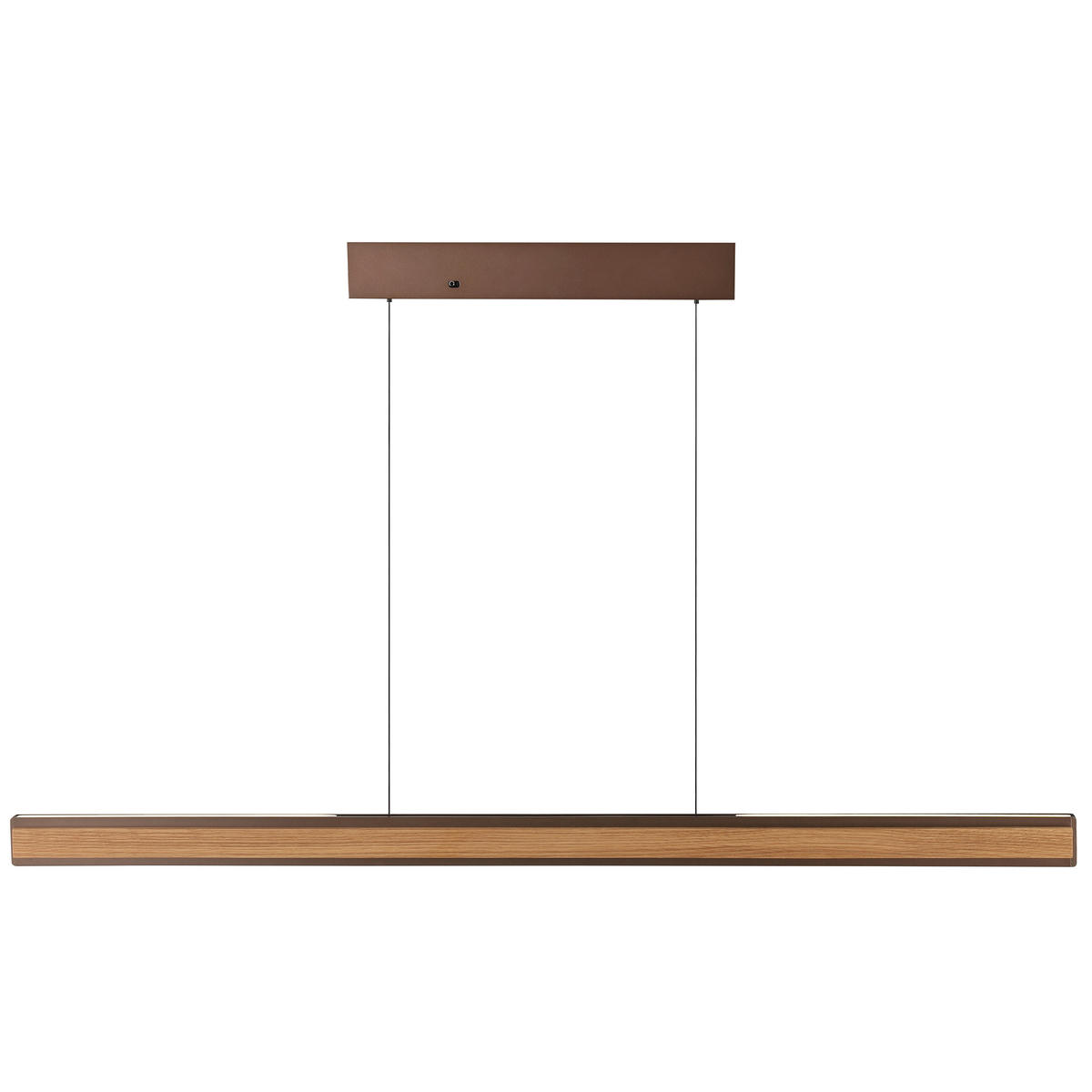 LED-HÄNGELEUCHTE ARVISO 127,2/180/6 cm  - Eiche Bianco/Braun, Natur, Holz/Kunststoff (127,2/180/6cm)