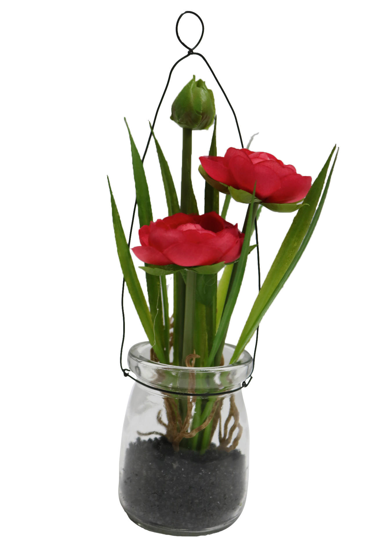 KUNSTBLUME - Rot, LIFESTYLE, Kunststoff (23cm)