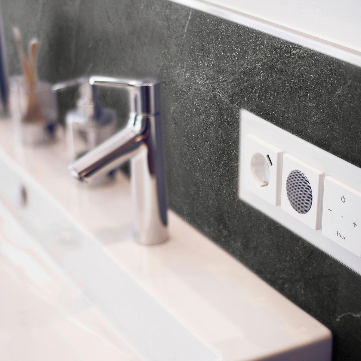 WANDPANEEL Revêt Design-Wandfliesen Anthrazit  - Anthrazit, MODERN, Kunststoff (60/30/0,37cm)