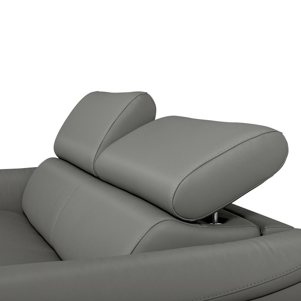 SCHLAFSOFA PAFOS Dunkelgrau Echtleder Lederlook  - Dunkelgrau, Design, Leder/Textil (203/77-98/103cm) - MID.YOU