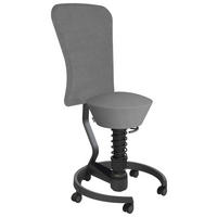 BÜROHOCKER Wollmischung Grau, Schwarz  - Schwarz/Grau, Basics, Kunststoff/Textil (55/105,115/55cm) - Aeris