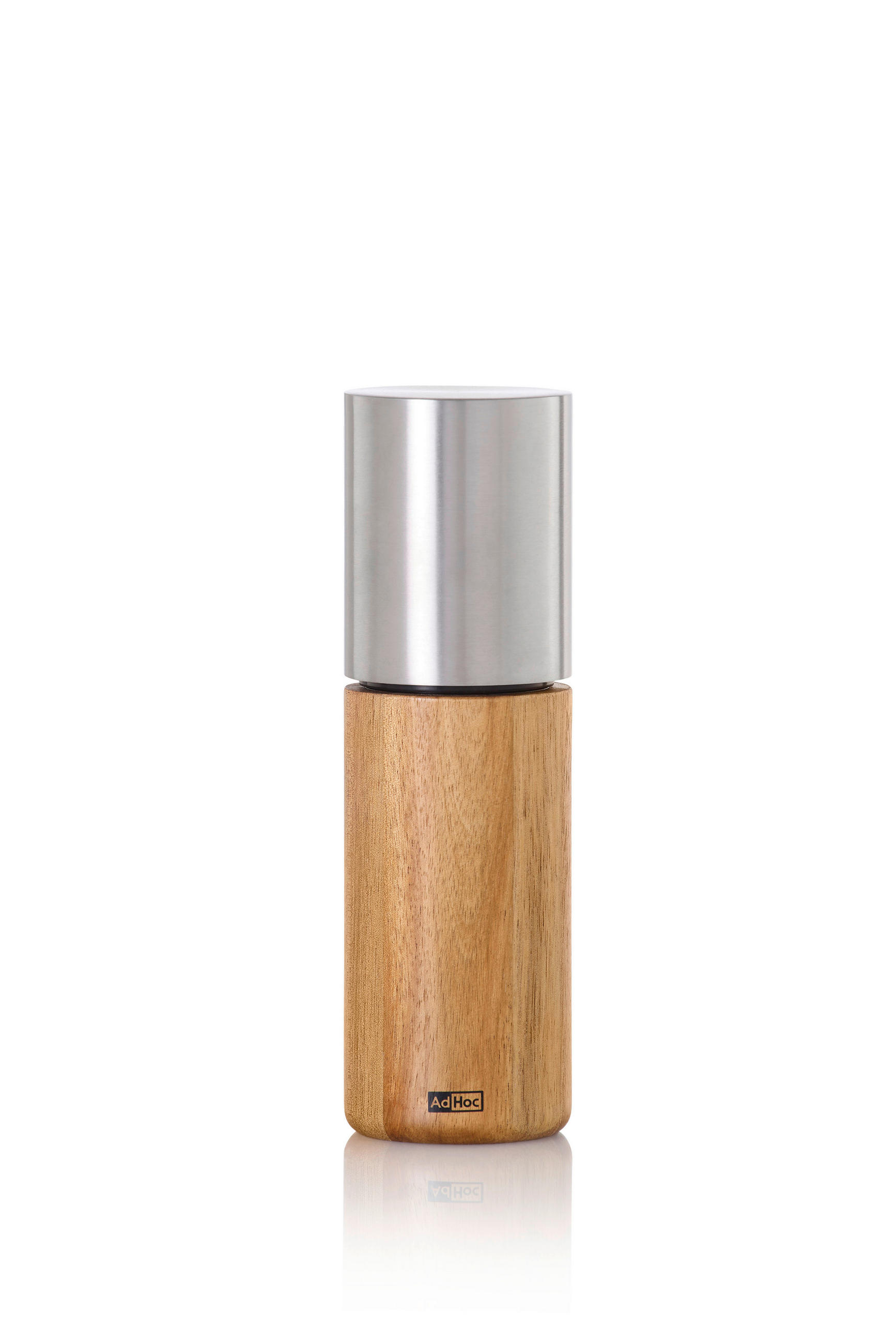 SALZ- ODER PFEFFERMÜHLE IKON  - Edelstahlfarben/Akaziefarben, Design, Holz/Keramik (5/16cm) - AdHoc