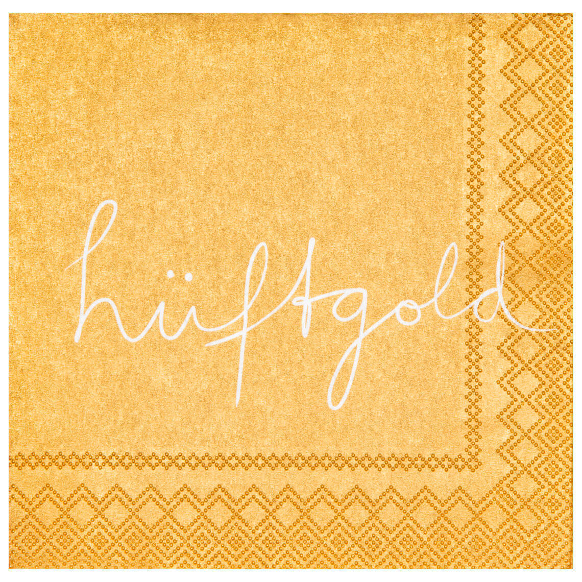 SERVIETTE  25/25 cm   - Goldfarben, Basics, Papier (25/25cm) - Räder