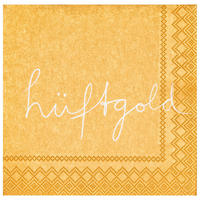 SERVIETTE  25/25 cm   - Goldfarben, Basics, Papier (25/25cm) - Räder
