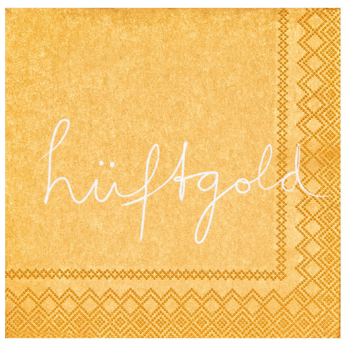 SERVIETTE  25/25 cm   - Goldfarben, Basics, Papier (25/25cm) - Räder