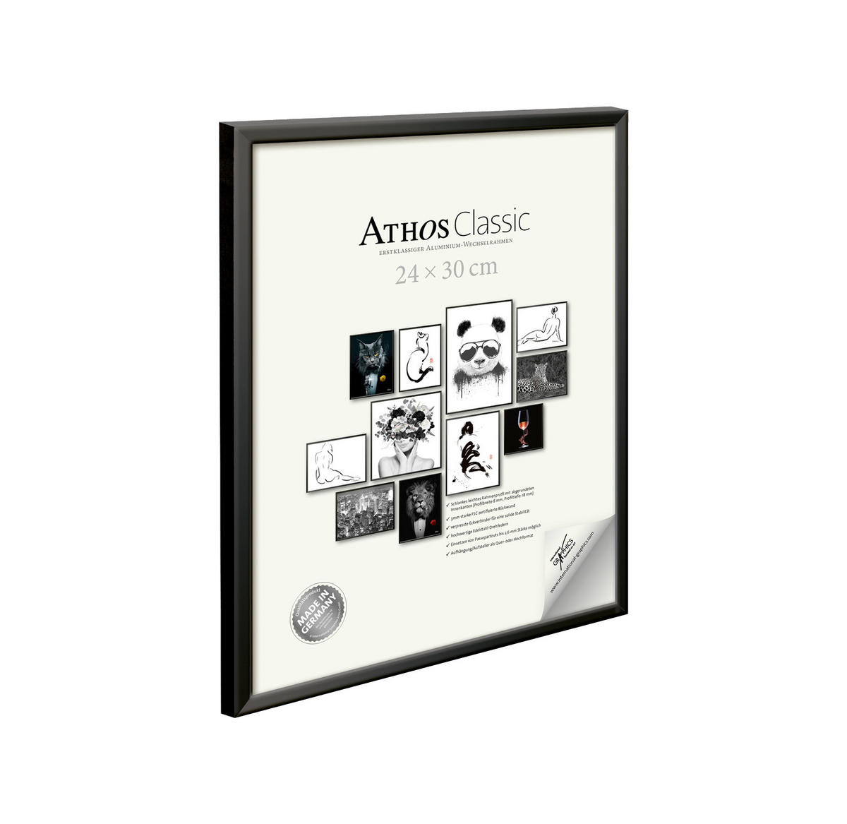BILDERRAHMEN - Schwarz, Basics, Papier/Holzwerkstoff (24/30/1,8cm)