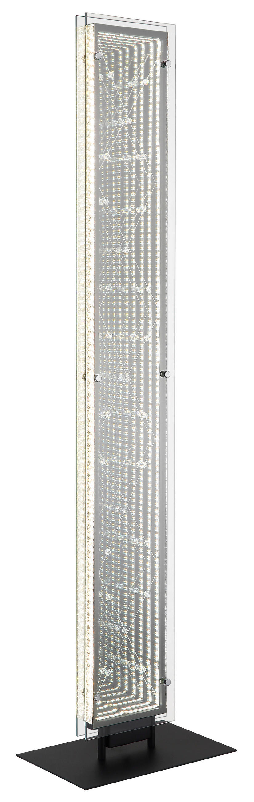 LED-STEHLEUCHTE 30/20/200 cm    - Klar/Chromfarben, Design, Glas/Kunststoff (30/20/200cm) - Globo