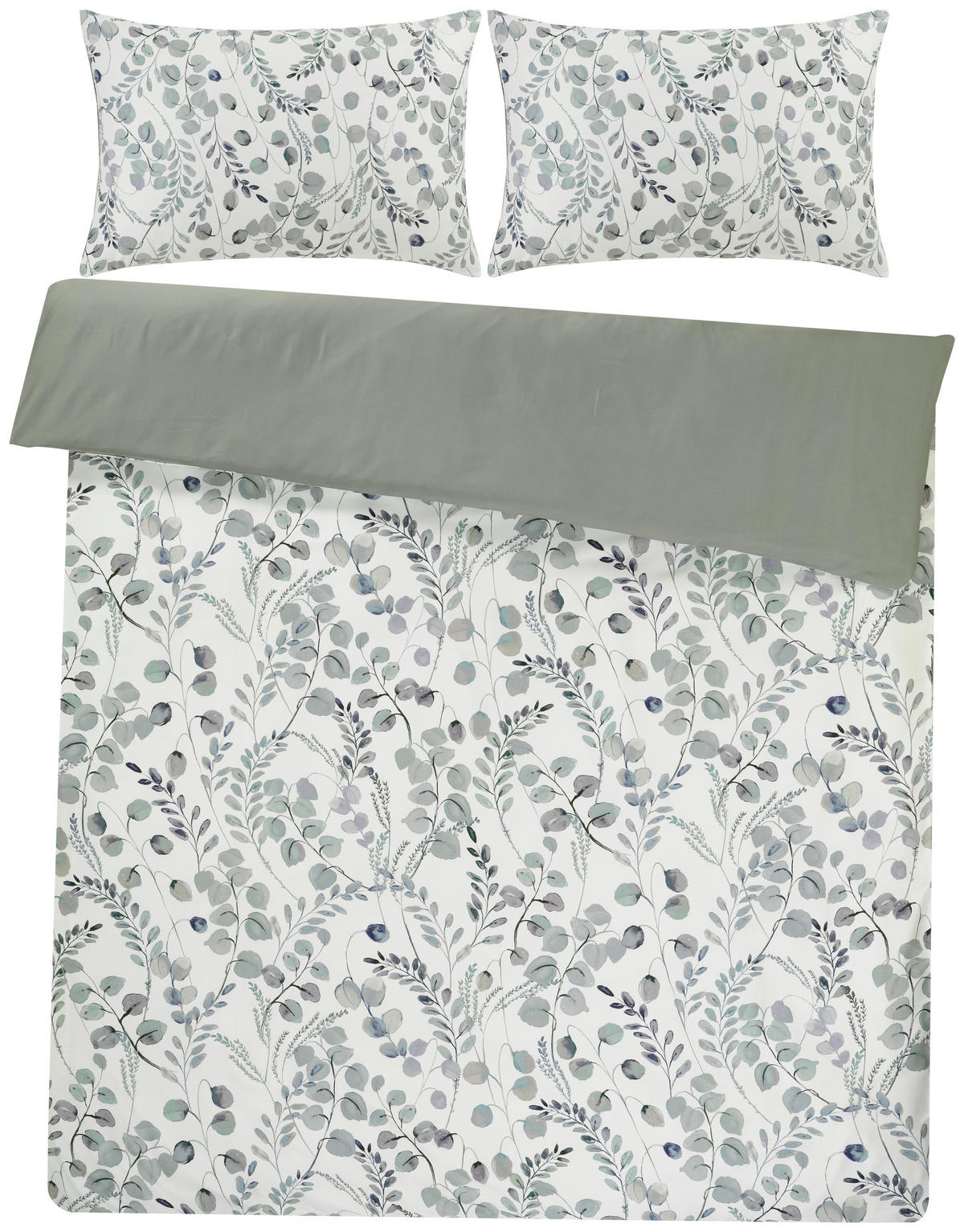 BETTWÄSCHESET Satin 200/210 cm  65 cm/100 cm  - Mintgrün, Basics, Textil (200/210cm) - Ambiente