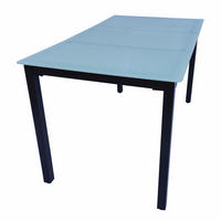 GARTENTISCH 140/80/73 cm Metall, Glas Schwarz rechteckig  - Schwarz, Basics, Glas/Metall (140/80/73cm) - Gardenson