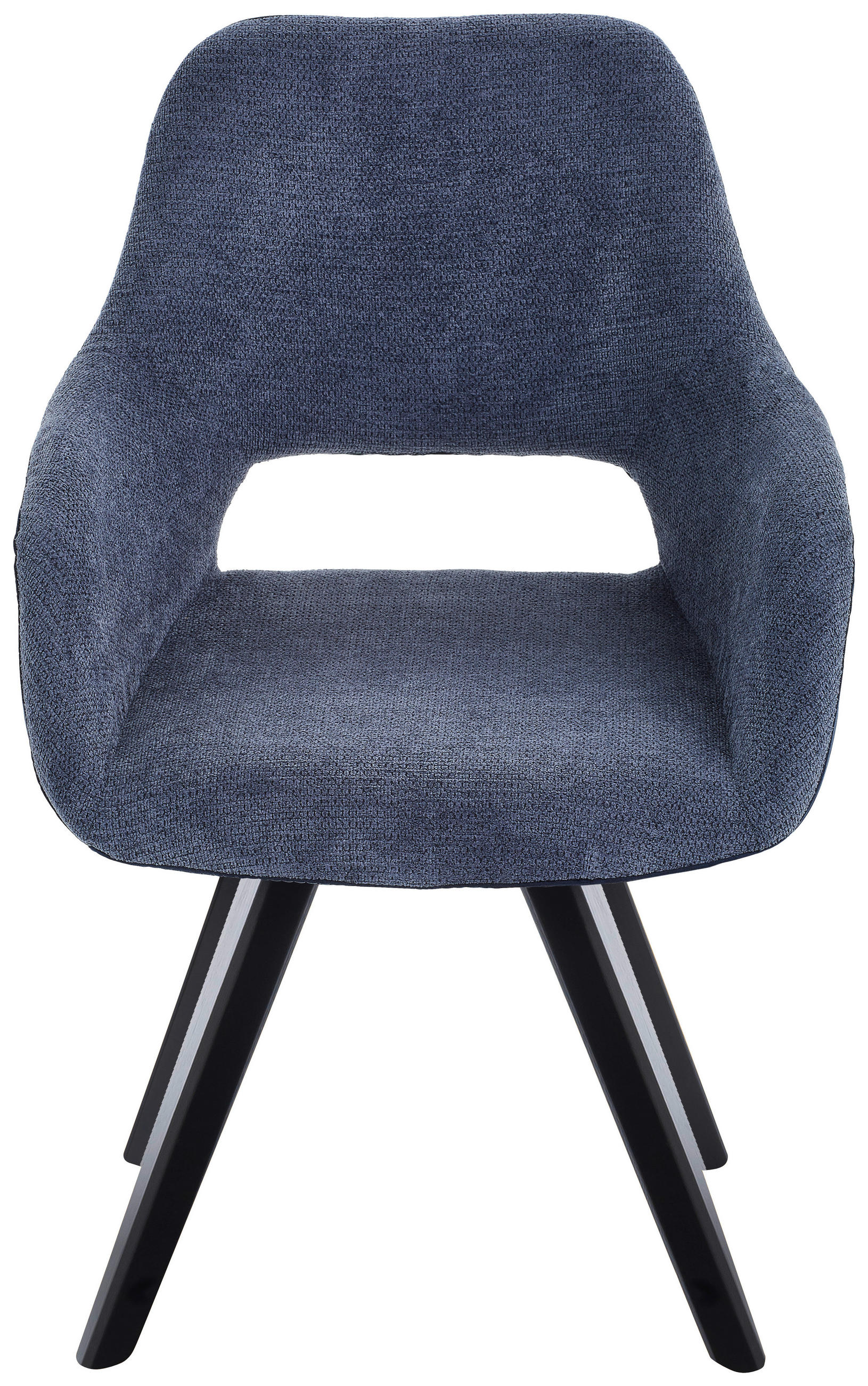 ARMLEHNSTUHL  in Flachgewebe, Mikrofaser  - Blau/Schwarz, Design, Holz/Textil (56/86/64cm) - Lomoco