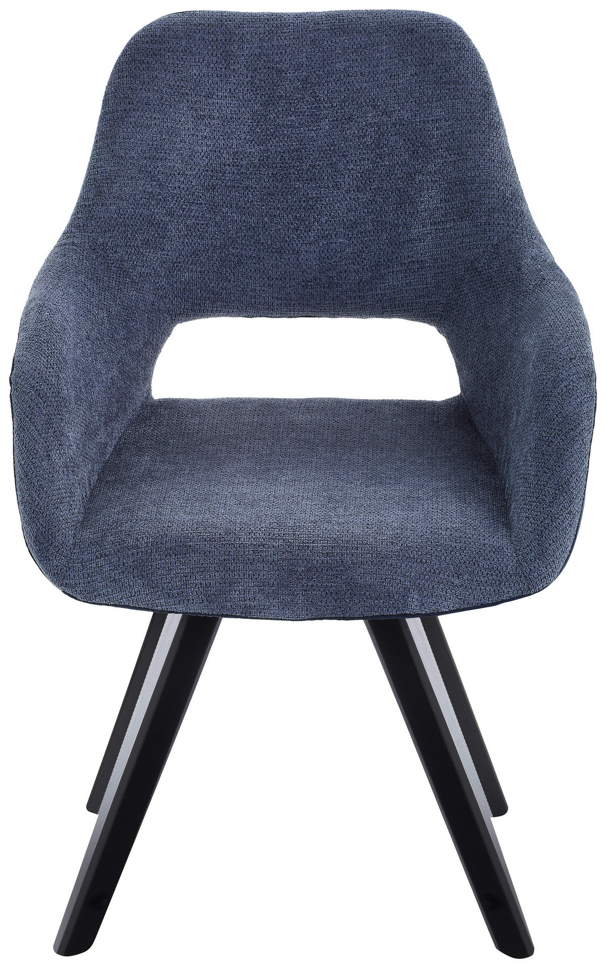 ARMLEHNSTUHL  in Flachgewebe, Mikrofaser  - Blau/Schwarz, Design, Holz/Textil (56/86/64cm) - Lomoco