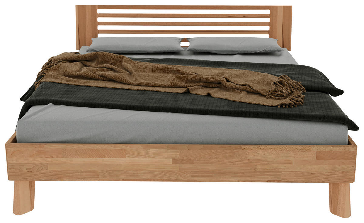 BETT 180/200 cm  in Naturfarben, Kernbuche  - Naturfarben/Kernbuche, MODERN, Holz (180/200cm) - MID.YOU