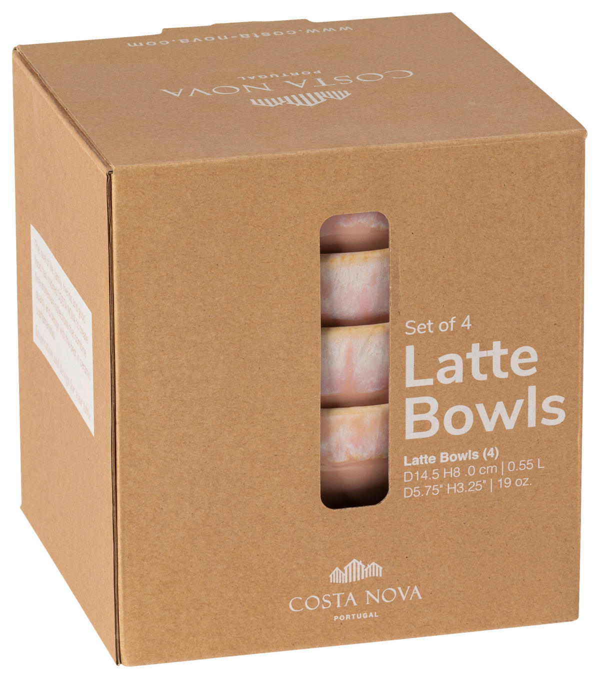 SCHÜSSELSET GRESPRESSO 4-teilig  - Altrosa, Basics, Keramik (15/8cm) - Costa Nova