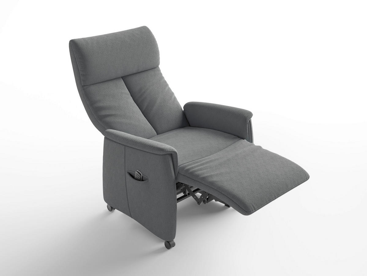 RELAXAČNÍ KŘESLO, textil, šedá - šedá/černá, Basics, textil/plast (76/112/84cm) - Sit & More