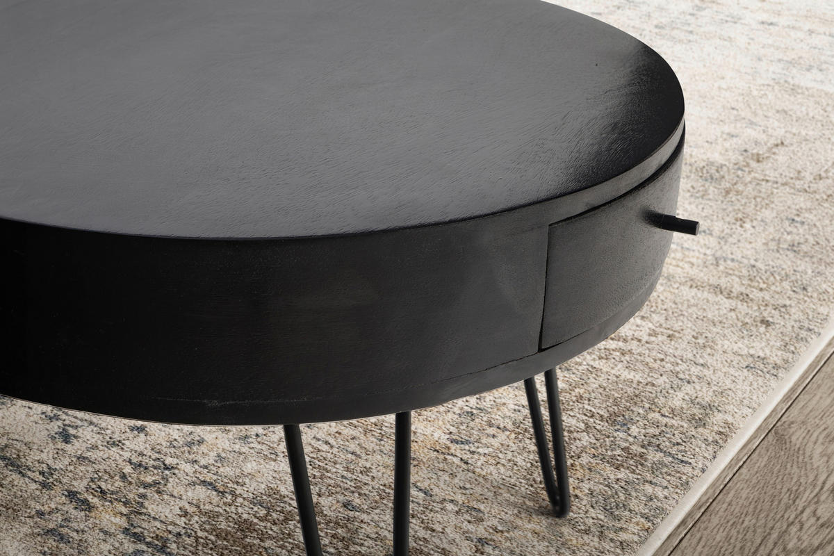 COUCHTISCH in Holz 60/60/43 cm  - Schwarz, Design, Holz/Metall (60/60/43cm) - MID.YOU