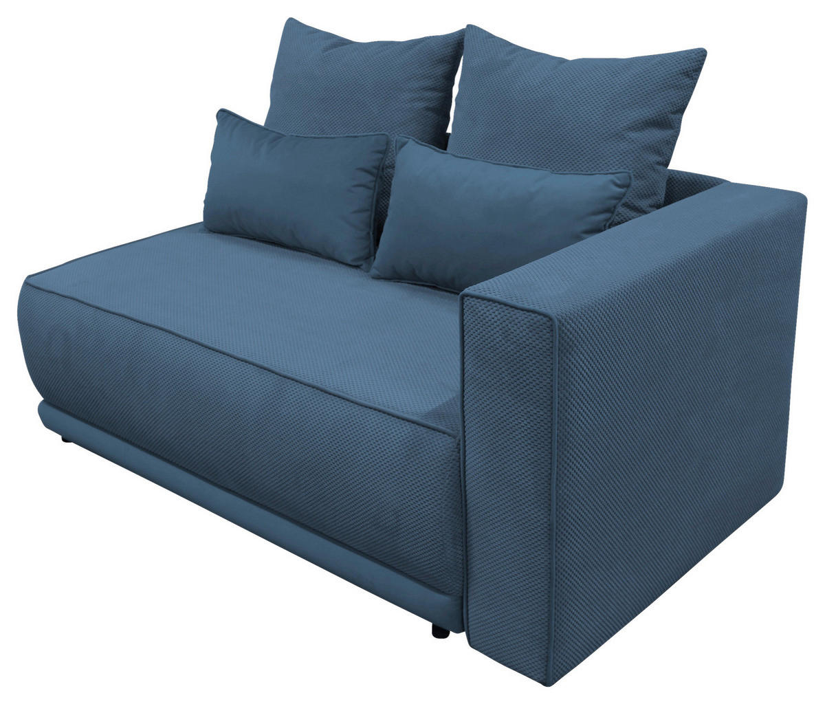 RÉCAMIERE in Plüsch Blau  - Blau/Rosa, Design, Kunststoff/Textil (168/73/99cm) - MID.YOU