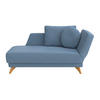 RÉCAMIERE in Flachgewebe Blau  - Blau/Eichefarben, Modern, Holz/Textil (205/74-87/94cm) - Bali