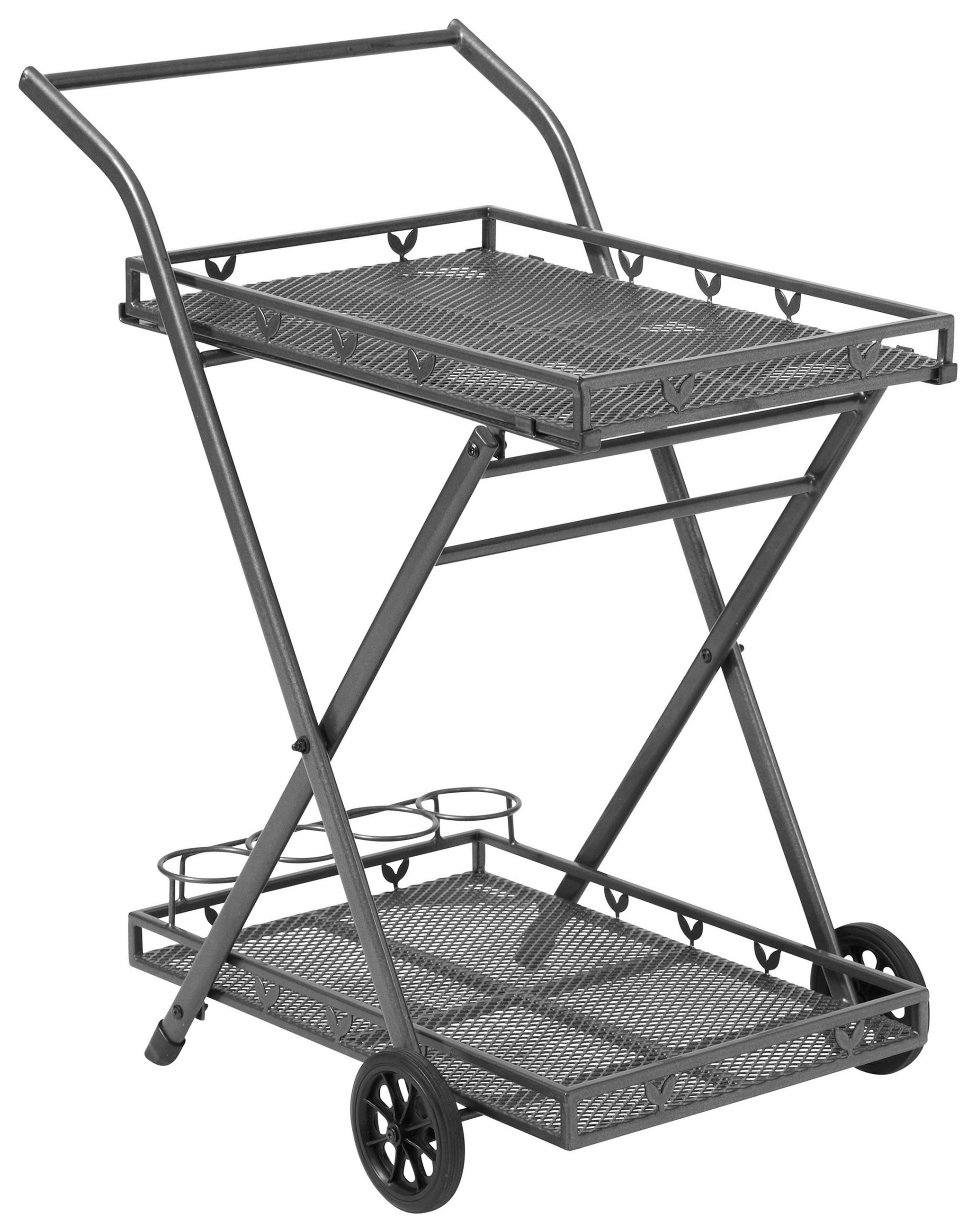 GARTEN-SERVIERWAGEN Metall  - Grau, Basics, Metall (69/54/87cm) - Gardenson