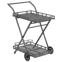 GARTEN-SERVIERWAGEN  - Grau, Basics, Metall (69/54/87cm) - Gardenson
