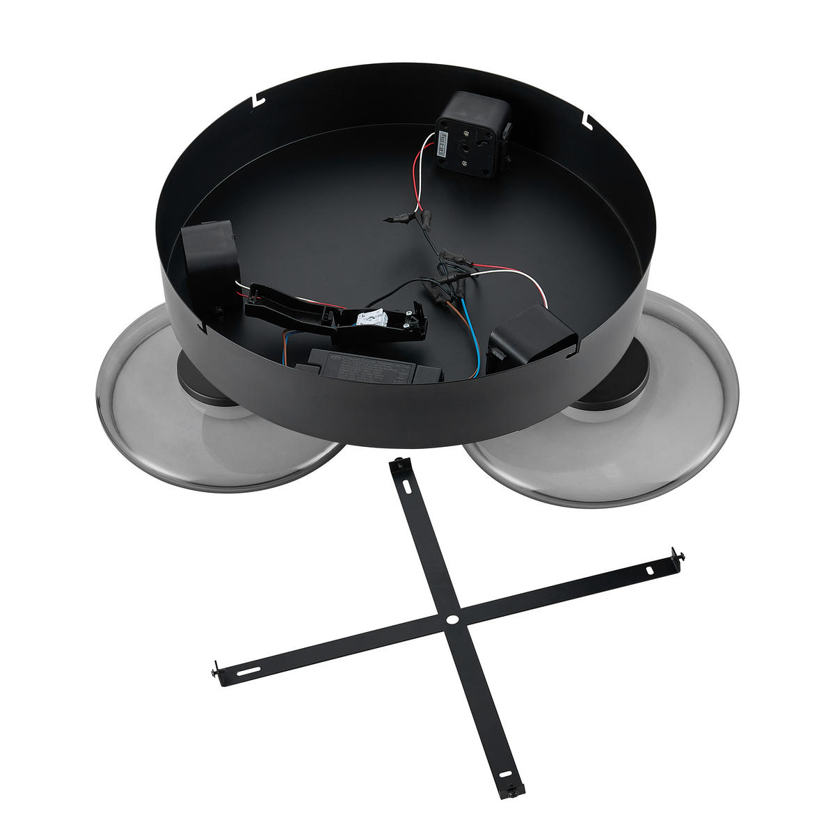 LED-HÄNGELEUCHTE Felis 57/60-180 cm   - Schwarz, Basics, Glas/Metall (57/60-180cm) - Novel