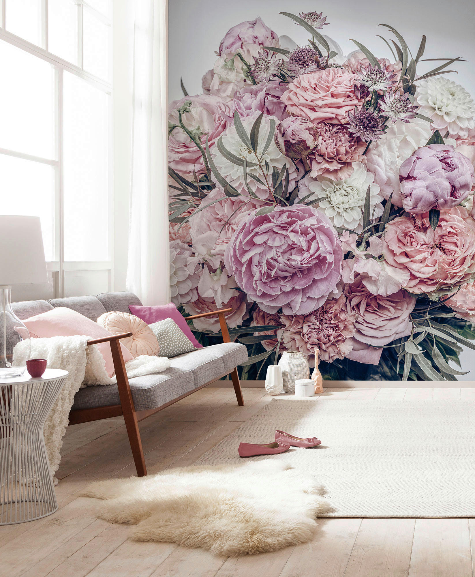 VLIESTAPETE - Rot/Rosa, Basics (200/250cm) - Xora