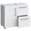 WASCHBECKENUNTERSCHRANK 61/51/32 cm  - Weiss/Silberfarben, Konventionell, Holzwerkstoff/Kunststoff (61/51/32cm) - MID.YOU