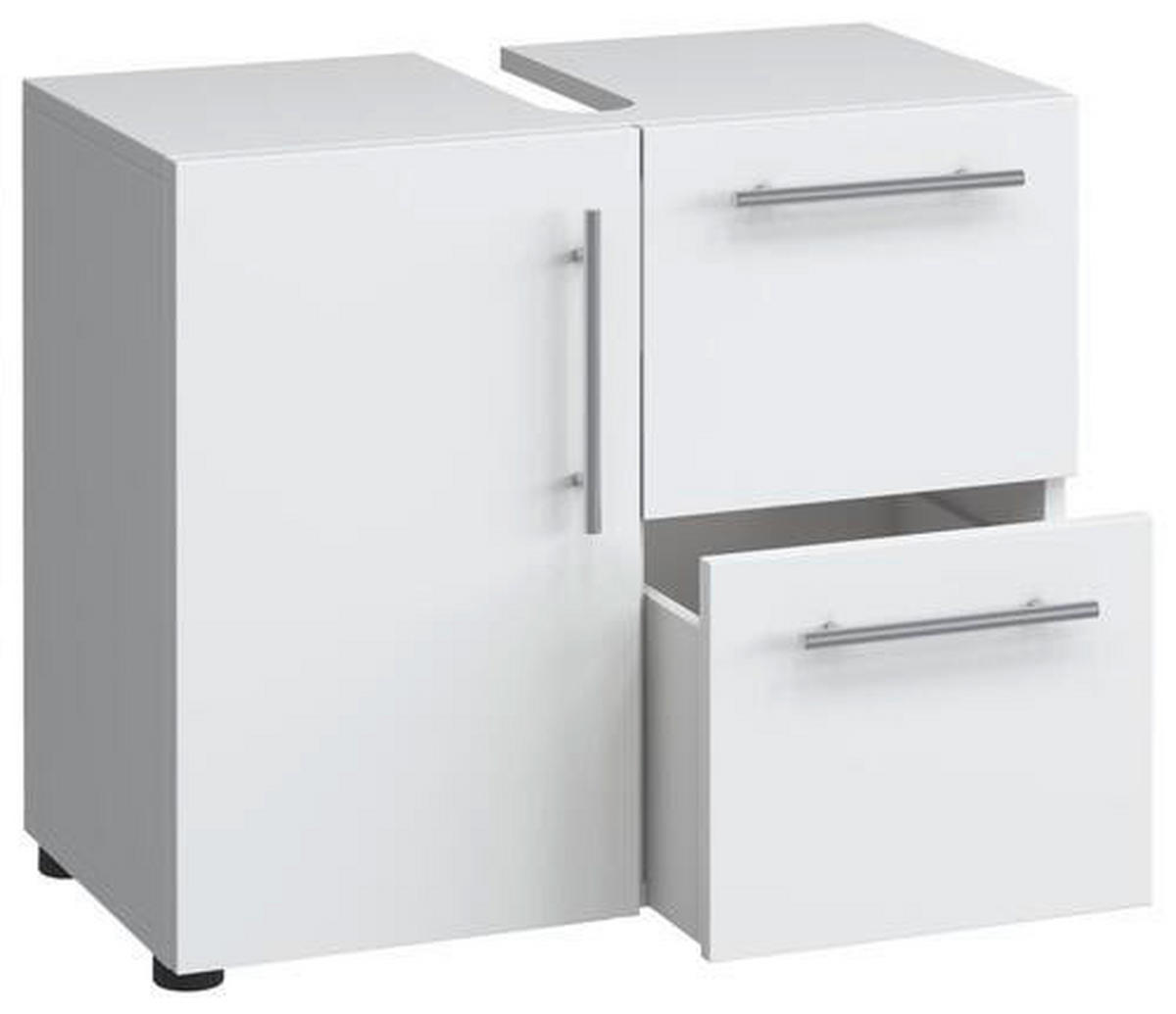 TVÄTTSTÄLLSUNDERSKÅP 61/51/32 cm  - vit/silver, Klassisk, trämaterial/plast (61/51/32cm) - MID.YOU