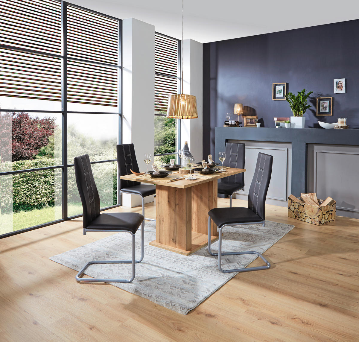 ESSTISCH rechteckig Eichefarben  - Eichefarben, MODERN, Holzwerkstoff (120/80/74cm) - home24