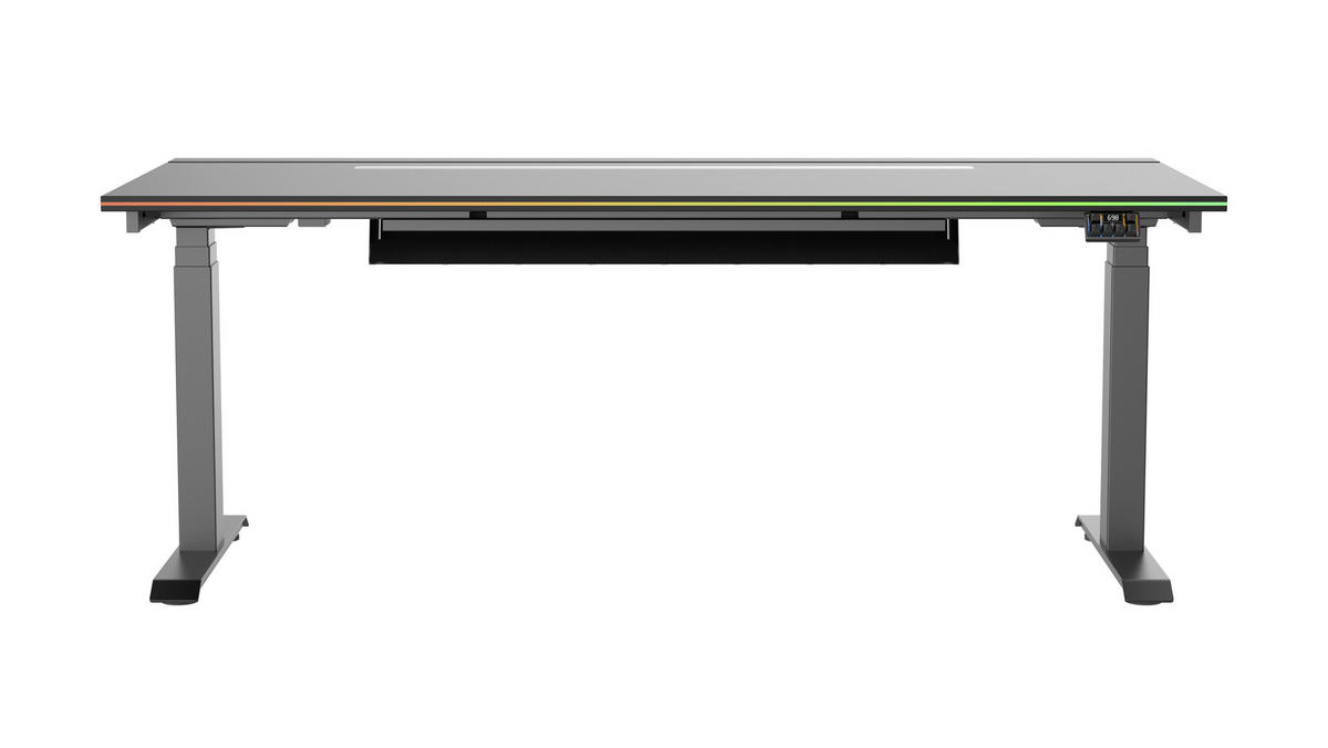 GAMINGTISCH Schwarz  - Schwarz, Design, Holzwerkstoff (180/81,5/64-128cm) - Voleo