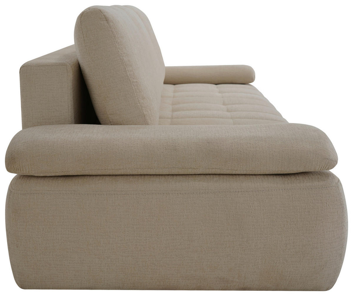 BÄDDSOFFA i chenille, jacquard beige  - beige/svart, Design, textil/plast (255/89/109cm) - MID.YOU