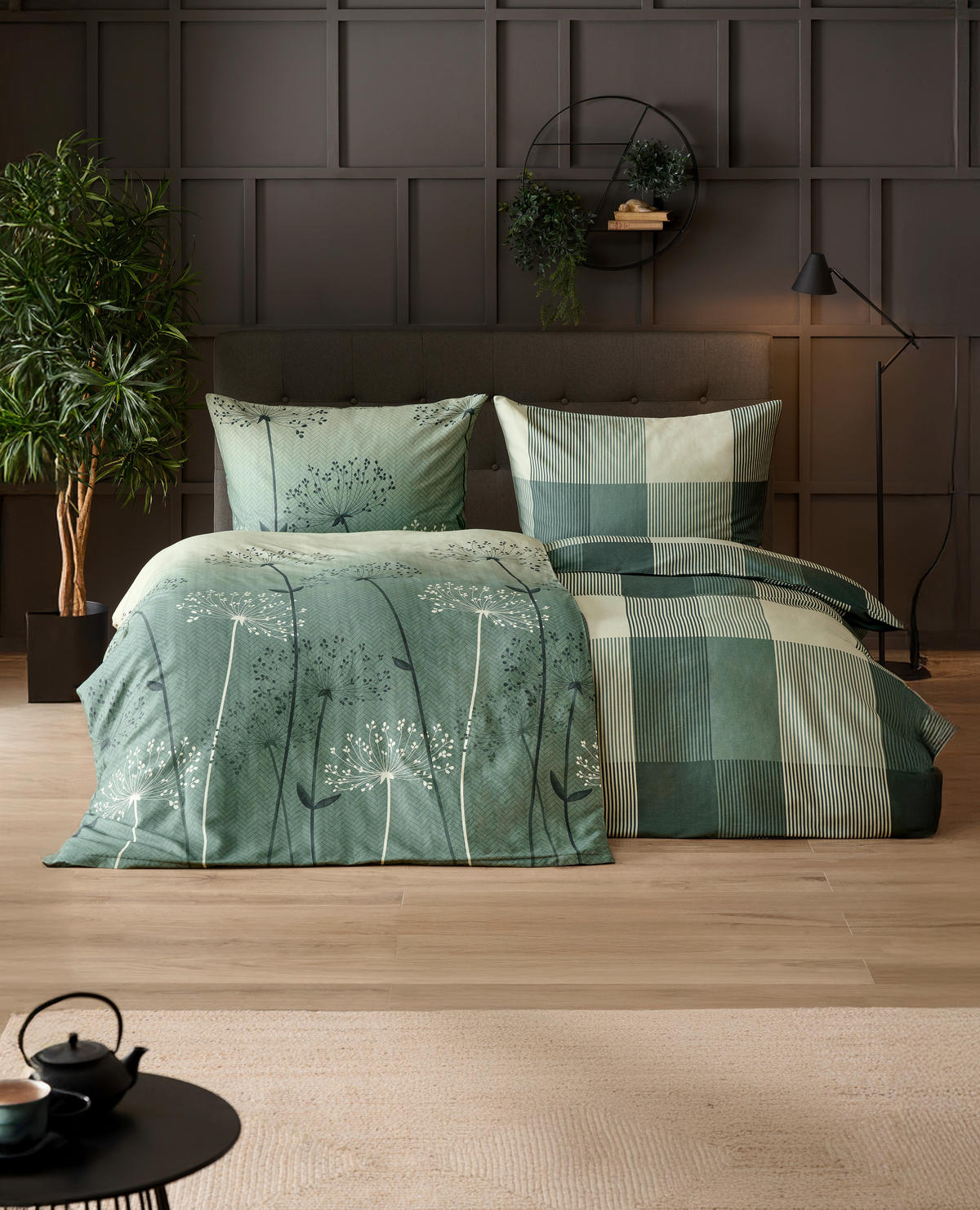 POSTELJINA Mavie 140/200 cm saten zelena  - zelena, Konvencionalno, tekstil (140/200cm) - Esposa